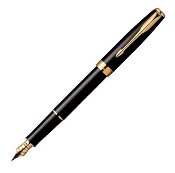 �������� ����� Parker Sonnet Black Lacquer GT FP 